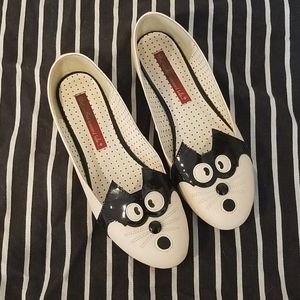 Cat Flats -Cream and  White